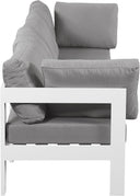 Nizuc - Outdoor Patio 4 Seat Modular Sofa With White Frame - Meridian Furniture - Stationary Sectionals- Elite Enclave Home