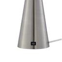 Iron USB Table Lamp With Gray Dome Shade - Gray