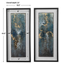 Glimmering Agate - Abstract Prints (Set of 2) - Blue