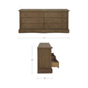 Clarence - 6 Drawer Dresser - Warm Brown - Moe's Home Collection - Dressers - Elite Enclave Home