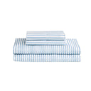 Jaxon - Stripe Twin Comforter Set With Bed Sheets - Blue / Gray