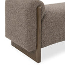 Classic Home Sierra Bench in Sand — plush cushioned seat with warm ash wood frame