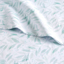 200 Thread Count Printed Cotton - Queen Sheet Set - Green Leaves