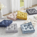 Azza - Square Floor Pillow Cushion - Navy - Intelligent Design - Floor Pillows - Elite Enclave Home