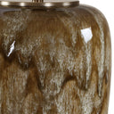 Torrence - Glazed Table Lamp - Brown / White