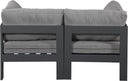 Nizuc - Outdoor Patio 2 Seat Modular Sofa With Gray Frame - Meridian Furniture - Stationary Sectionals- Elite Enclave Home