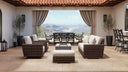 Montecito - Ottoman, With Self Welt - Canvas Flax / Dark Brown