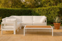Nizuc - Outdoor Patio 5 Piece Modular Sectional With White Frame - Meridian Furniture - Stationary Sectionals- Elite Enclave Home