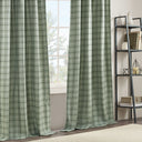 Anaheim - Plaid Rod Pocket and Back Tab Curtain Panel With Fabric Lining - Green - Madison Park - Curtains & Drapes - Elite Enclave Home