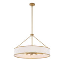 Algiers - 8 Light Drum Pendant - Gold / White - Uttermost - Pendant Lighting- Elite Enclave Home