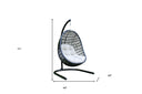 Aluminum Outdoor Swing Chair With Beige Cushion - Beige