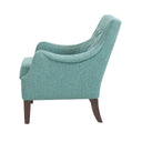 Qwen - Button Tufted Accent Chair - Teal - Madison Park - Accent Chairs - Elite Enclave Home