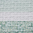 Caralie - 4 Piece Full Seersucker Quilt Set With Throw Pillow - Green