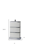 Modern Table Lamp With USB - White And Silver