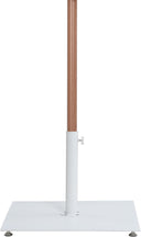 Fiji - Aluminum Patio Umbrella With Square White And Teak Base