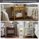 Beckett - Turned Spindle Nightstand With Drawer & Shelf - Natural - Madison Park Signature - Accent Nightstands - Elite Enclave Home