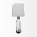 Geometric Table Lamp With Gray Shade - White