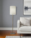 Floor Lamp Classic Silhouette - Brass / White - HomeRoots - Floor Lamps - Elite Enclave Home