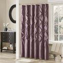 Laurel - Tufted Semi - Sheer Shower Curtain - Plum - Madison Park - Shower Curtains - Elite Enclave Home