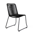 23" Metal Outdoor Dining Chair (Set of 2) - Black