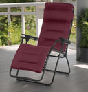 Steel Outdoor Zero Gravity Chair With Red Cushion - Red