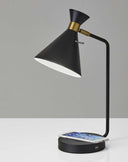 Asymmetrical Diabolo Metal Desk Lamp - Black