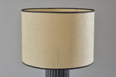 Ceramic Cylinder Table Lamp With Beige Drum Shade - Black - HomeRoots - Table Lamps - Elite Enclave Home
