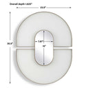 Encase - Modern Oval Mirror - White