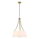 Andalucia - 4 Light Drum Pendant - Gold / White - Uttermost - Pendant Lighting- Elite Enclave Home