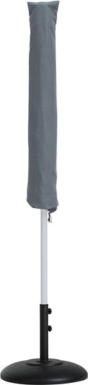 Fiji - Aluminum Patio Umbrella With Round Black And White Base