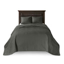 Quebec - King Reversible Bedspread Set - Dark Gray