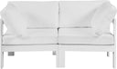 Nizuc - Outdoor Patio 2 Seat Modular Sofa With White Frame - Meridian Furniture - Stationary Sectionals- Elite Enclave Home