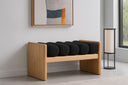 Waverly - Bench With Natural Frame - Meridian Furniture - Upholstered Benches - Elite Enclave Home