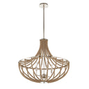 Lovelock - 4 Light Rope Empire Chandelier - Light Brown - Uttermost - Chandeliers- Elite Enclave Home