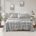 Micro Fleece - Twin Sheet Set - Gray Plaid