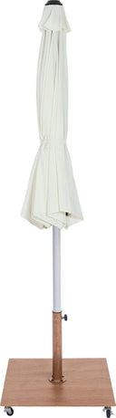 Fiji - Aluminum Patio Umbrella With Square Teak And White Base