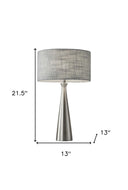 Metal Finish Tapered Basectable Lamp - Brushed Steel - HomeRoots - Table Lamps - Elite Enclave Home