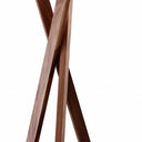 Solid Wood Tripod Floor Lamp With Drum Shade - Brown / White - HomeRoots - Floor Lamps - Elite Enclave Home