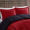 Alton - Down Alternative Comforter Set - Red / Black
