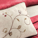 Serene - King Embroidered Piece Comforter (Set of 7) - Red