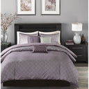Biloxi - King 6 Piece Duvet Cover Set - Purple