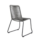 23" Metal Outdoor Dining Chair (Set of 2) - Gray