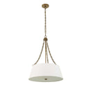 Andalucia - 4 Light Drum Pendant - Gold / White - Uttermost - Pendant Lighting- Elite Enclave Home