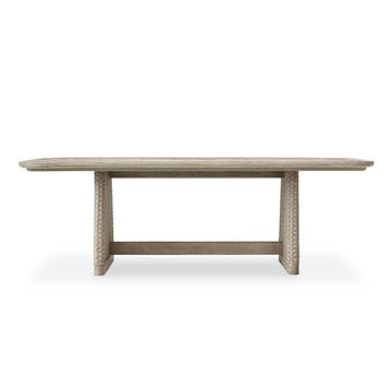 Harbor - Herringbone Indoor-Outdoor Dining Table - Brown