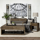 Lamp Base LED With Beige Shade - Bronze