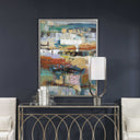 Fiesta - Hand Painted Canvas - Blue