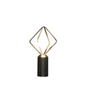 Geometric Pedestal Contemporary Table or Desk Lamp - Silver