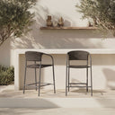 Zola - Outdoor Counter Chair - Dark Brown - Moe's Home Collection - Counter Height (24" - 27") - Elite Enclave Home