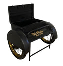 Old Time Delivery Box Table With Storage - Black