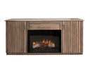 Mezquite - 1 Drawer 2 Doors Fireplace TV Stand - Mezquite Brown